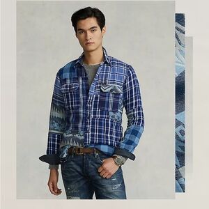 Polo by Ralph Lauren Blue Patchwork Shirt